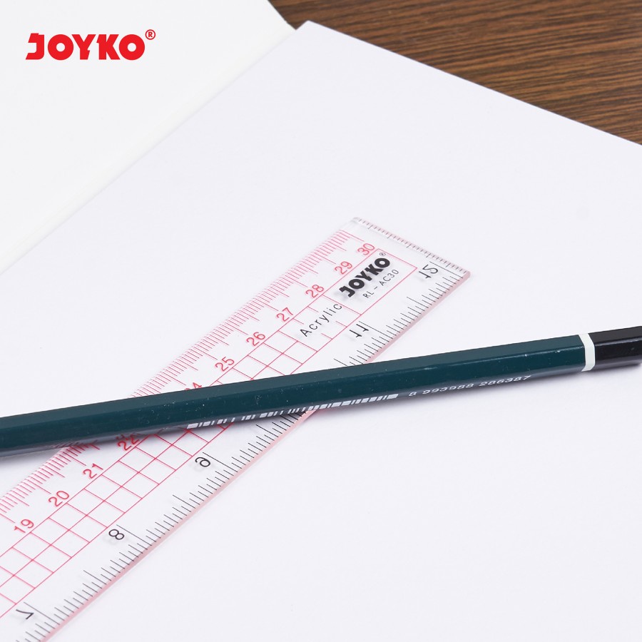 Acrylic Ruler / Penggaris Akrilik Joyko RL-AC-30 / 30 cm / 30cm