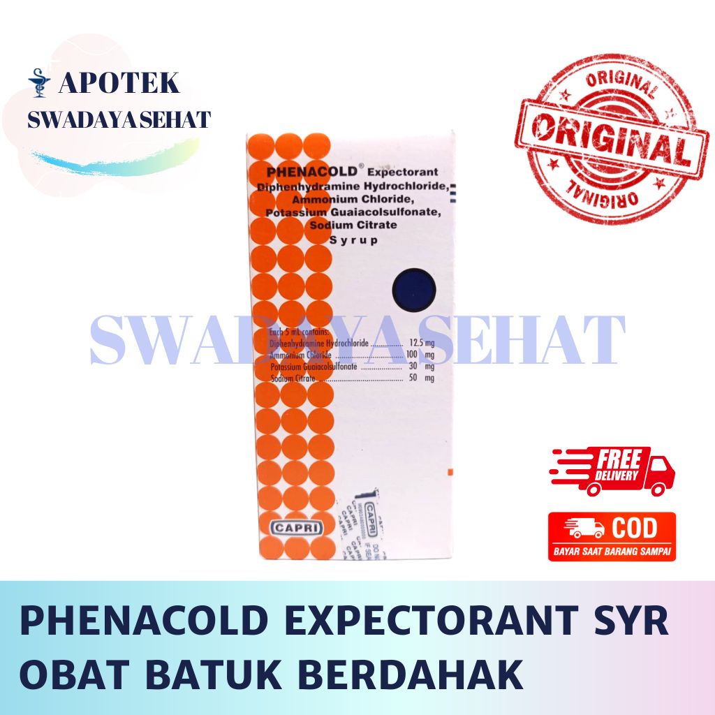 PHENACOLD EXPECTORANT SYRUP 120ML 60ML - Obat Batuk Berdahak Sirup