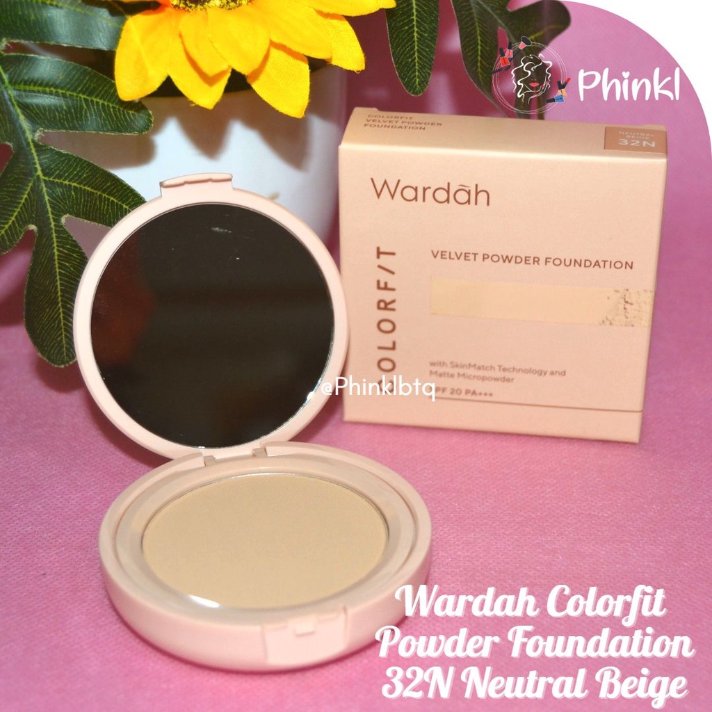 `ღ´ PHINKL `ღ´ ᘺᗩᖇᕲᗩᕼ Wardah Colorfit Velvet powder Foundation bedak padat