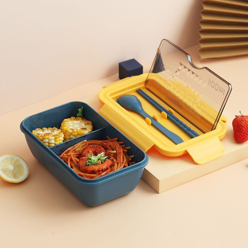 MH80TEMPAT KOTAK MAKANAN/LUNCH BOX BENTO 1100ML/KOTAK MAKAN LUNCH BOX 1100ML GANDUM KOTAK BEKAL KERJA KANTORAN/LUNCH BOX  TEMPAT MAKAN SERBAGUNA