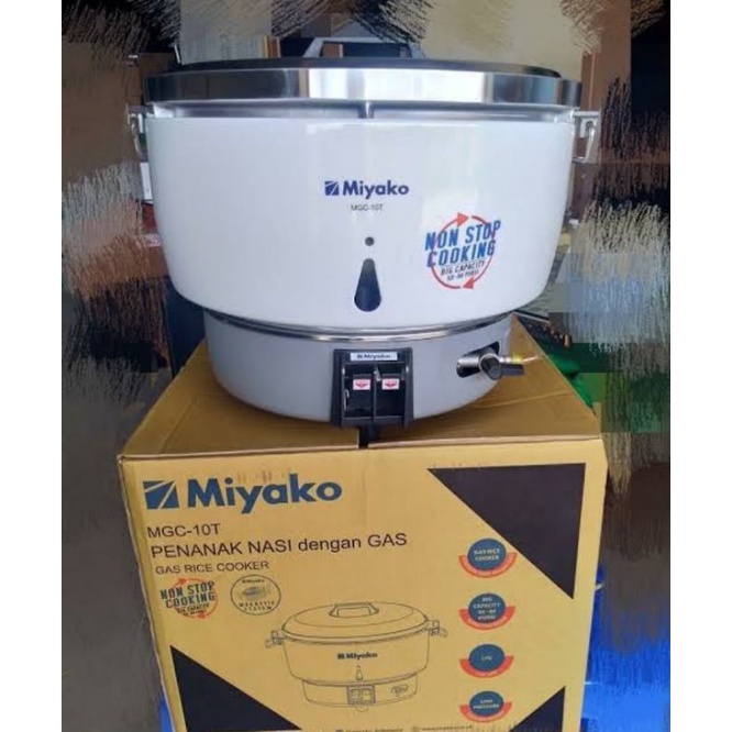 MIYAKO : MGC-10T GAS RICE COOKER / PENANAK GAS DENGAN GAS 20 LITER MGC 10 T