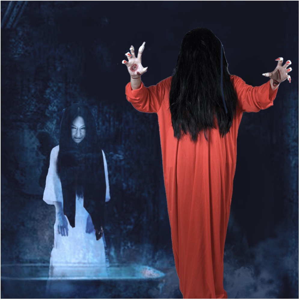 Costume Kuntilanak KOSTUM SADAKO HANTU WANITA SERAM SETAN PAKAIAN HALLOWEEN HALLOWEN HALOWEEN HELLOWEEN HELOWEEN HELLOWEN HELOWIN HALOWIN BAJU KUNTI KUNTILANAK JUBAH PUTIH JUBAH MERAH PARTY COSTUM COSTUMES CUSTOM