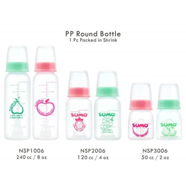 Sumo Botol Susu Bayi Tahan Panas 50ml 120ml 240ml 50 ml 120 ml 240 ml Botol Bayi Sumo Botol Susu Bay