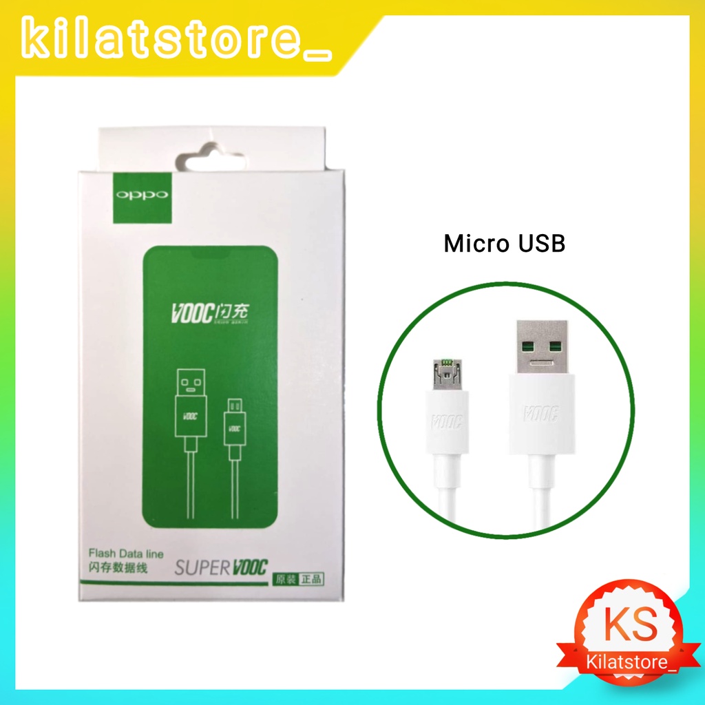 Kabel Data Oppo VOOC Micro USB &amp; Type C Fast Charging