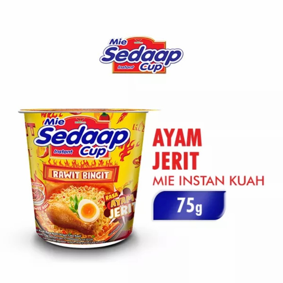 

Mie Instant Sedaap Cup Ayam Jerit 75 Gram