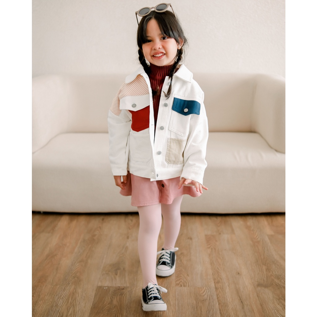 VALID DENIM JACKET | Jaket Denim Anak | Jaket Colorful Anak | Jaket Denim Anak Unisex | Jaket Jeans Anak Oversized | Jaket anak bordir patch