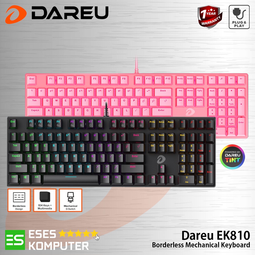 Keyboard Dareu EK810 EK-810 RGB | Mechanical Keyboard Gaming