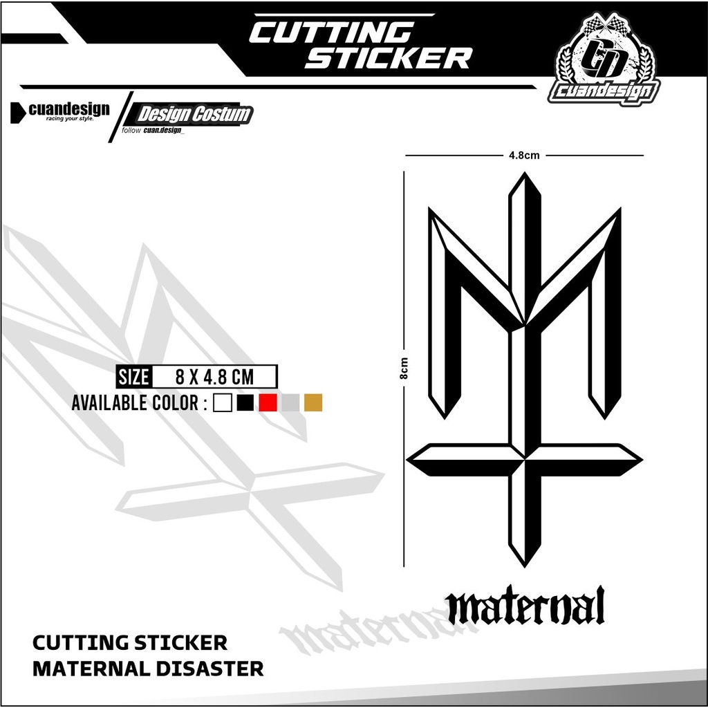 CUTTING STICKER STIKER MATERNAL LOGO SMALL | STIKER LOGO MATERNAL DISASTER
