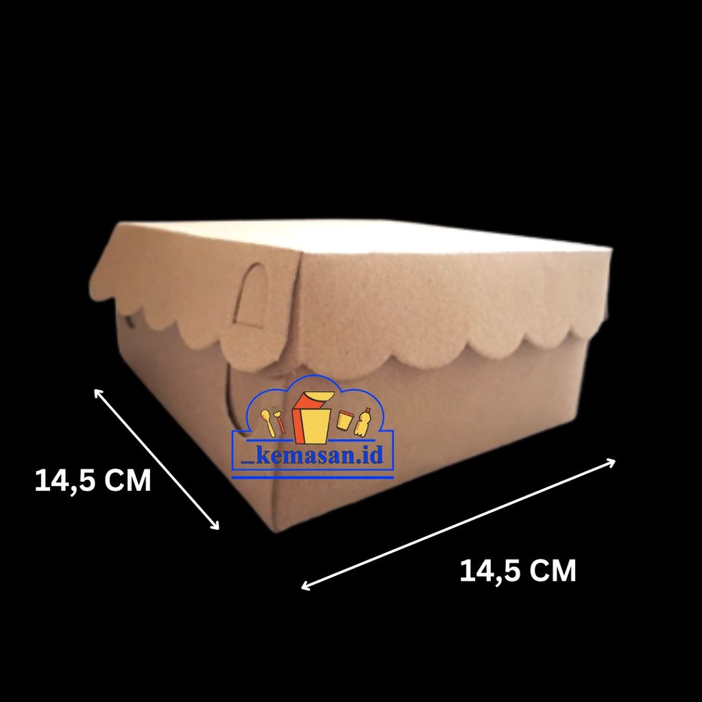 

dus kue coklat kraft r6 tutup sambung uk 14.5x14.5x7 10pcs MPT