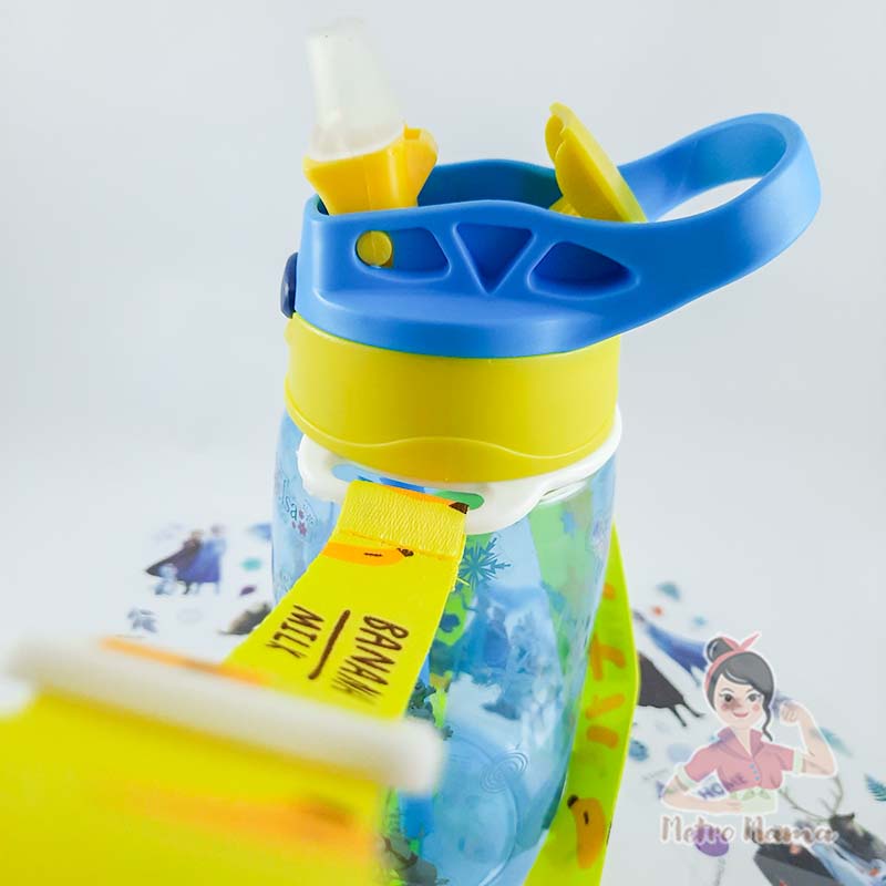 Botol Minum Anak Transparan dengan Lanyard BPA FREE bisa Mix and Match Stiker DIY