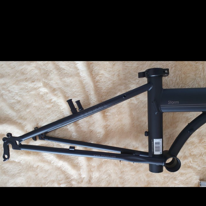 Frame Fork plus Handlepost Fnhon Storm V Brake Hitam Doff Black Matte