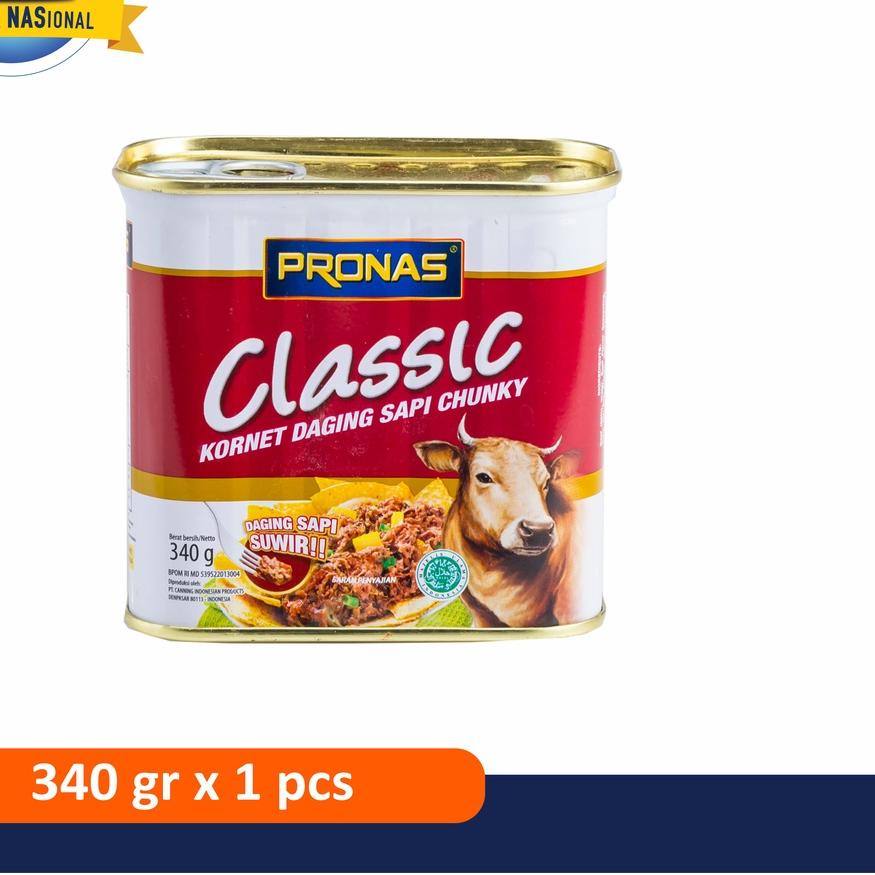 

۝ Pronas Kornet Sapi dengan Daging Suwir 340 g (CHUNKY) ♣