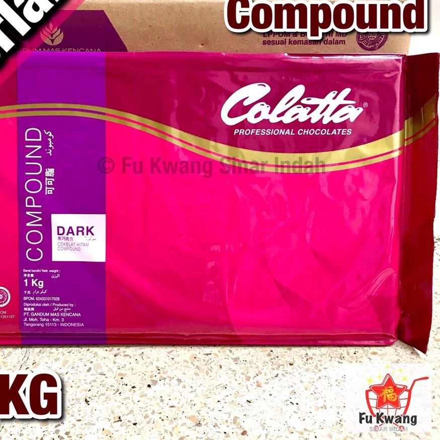 

★ Colatta Dark Chocolate Compound Cokelat Coklat Hitam Blok Batang 1 KG ✽