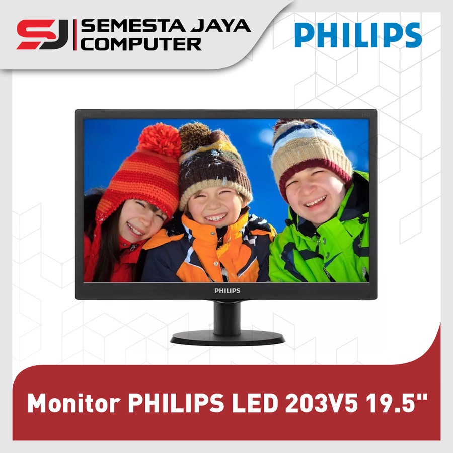 LED Monitor PHILIPS 203V5 19.5 Inch HD HDMI VGA