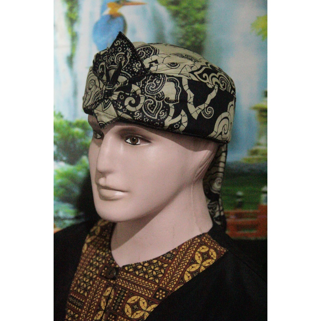 blangkon iket sunda jawa mega mendung anak dan dewasa atas full tutup (COKLAT COFE)