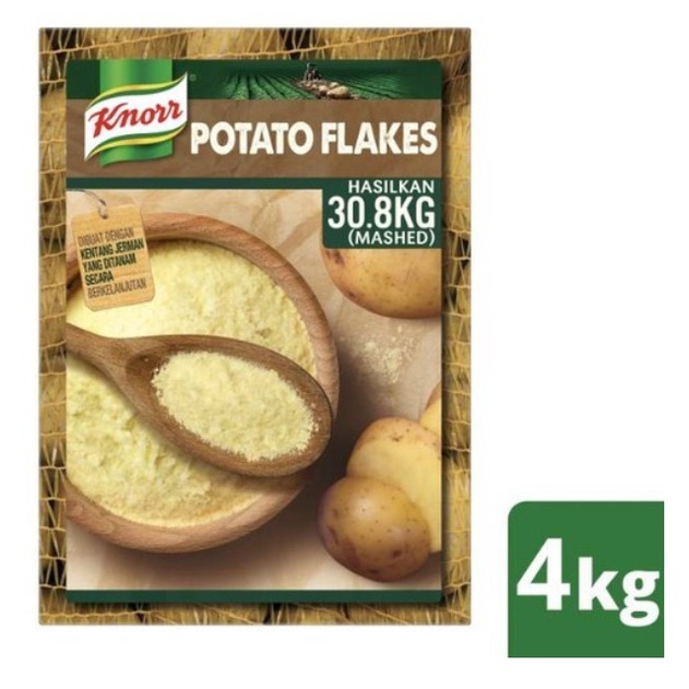 

Knorr Potato Flakes 4kg - Tepung Mashed Potato - Gosend Grab!!!