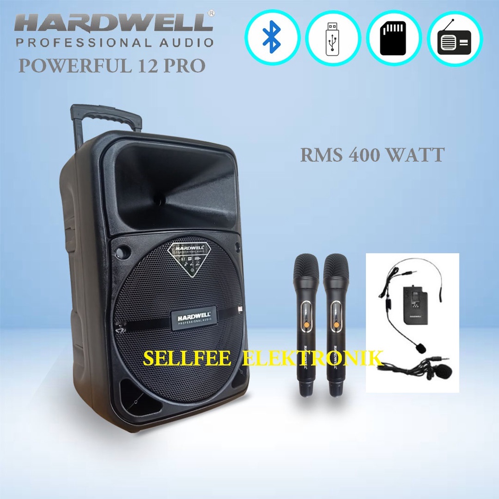 Jual Speaker Portable 12 Inch Hardwell Powerful 12 PRO Meeting Wireless