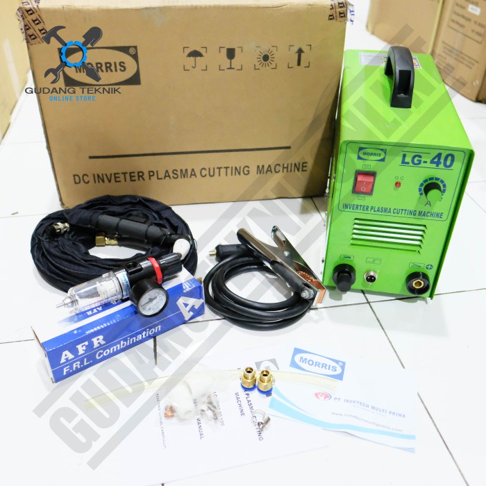 Mesin Las Potong Plat Besi Stainless LG40 MORRIS / DC Inverter Welding Plasma Cutting 1 Phase LG 40 MORRIS