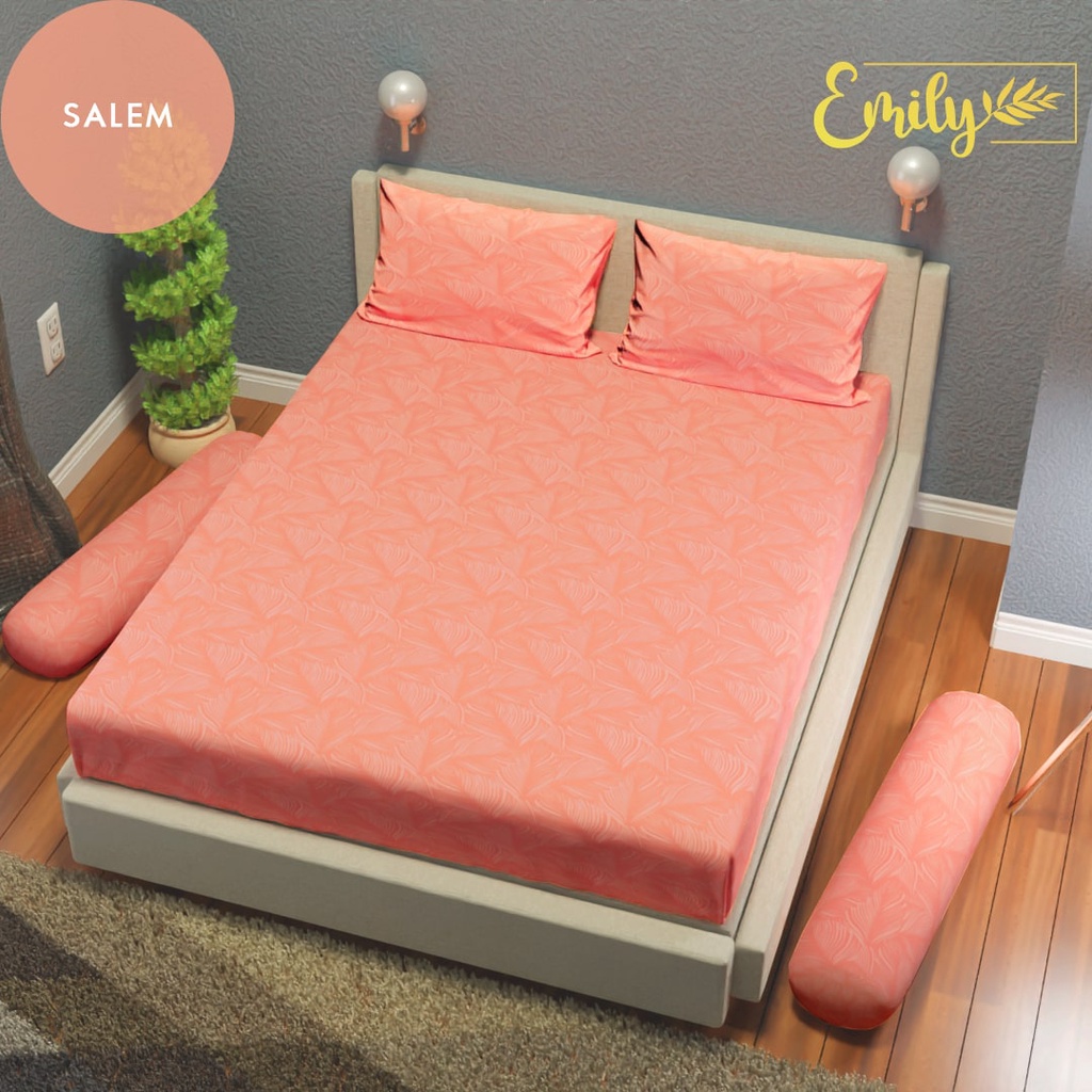 Sprei Homemade EMBOS SALEM &quot;PREMIUM&quot; katun ukuran 90 100 120 140 160 180x200 &amp; 200