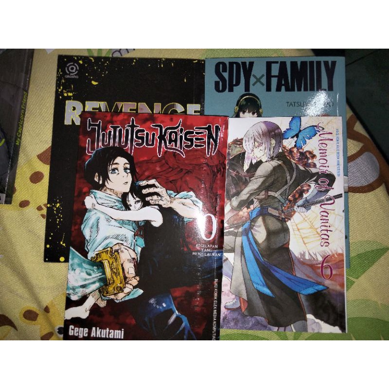 WTS MANGA JUJITSU KAISEN VOL 0 , MANGA MEMOIR OF VANITAS VOL 6 , SPY × FAMILY VOL 3 , MANGA REVENGE 