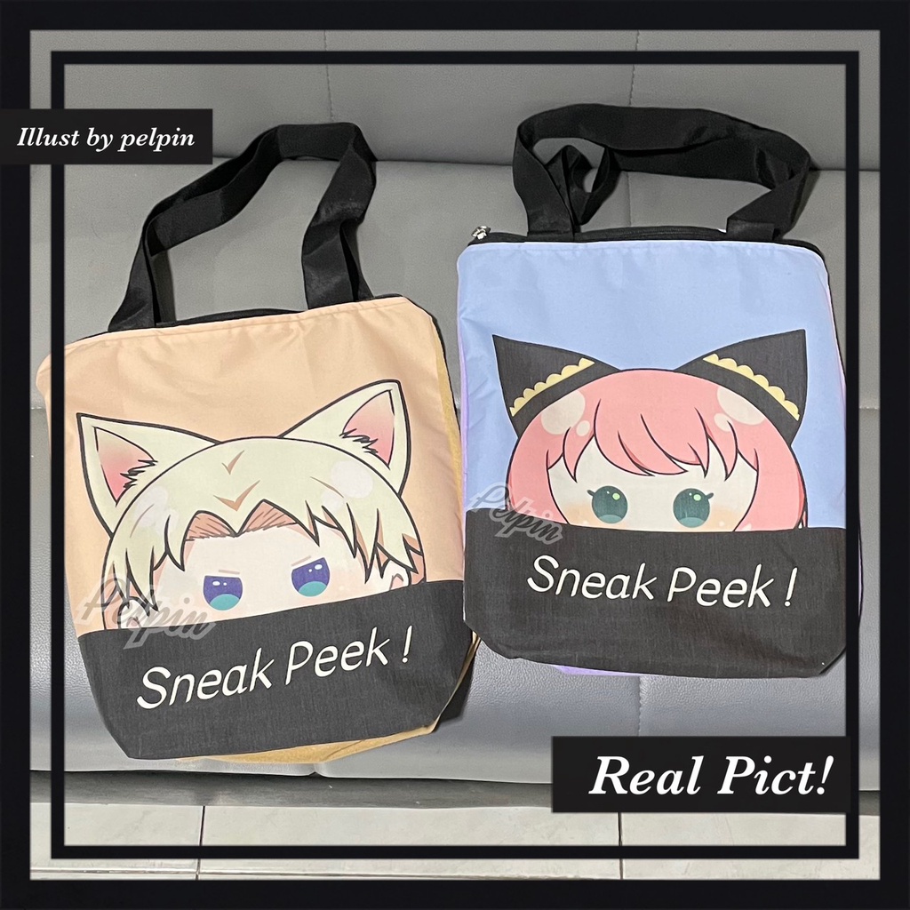 Tas tote bag anime besar spy x family yor anya loid high quality