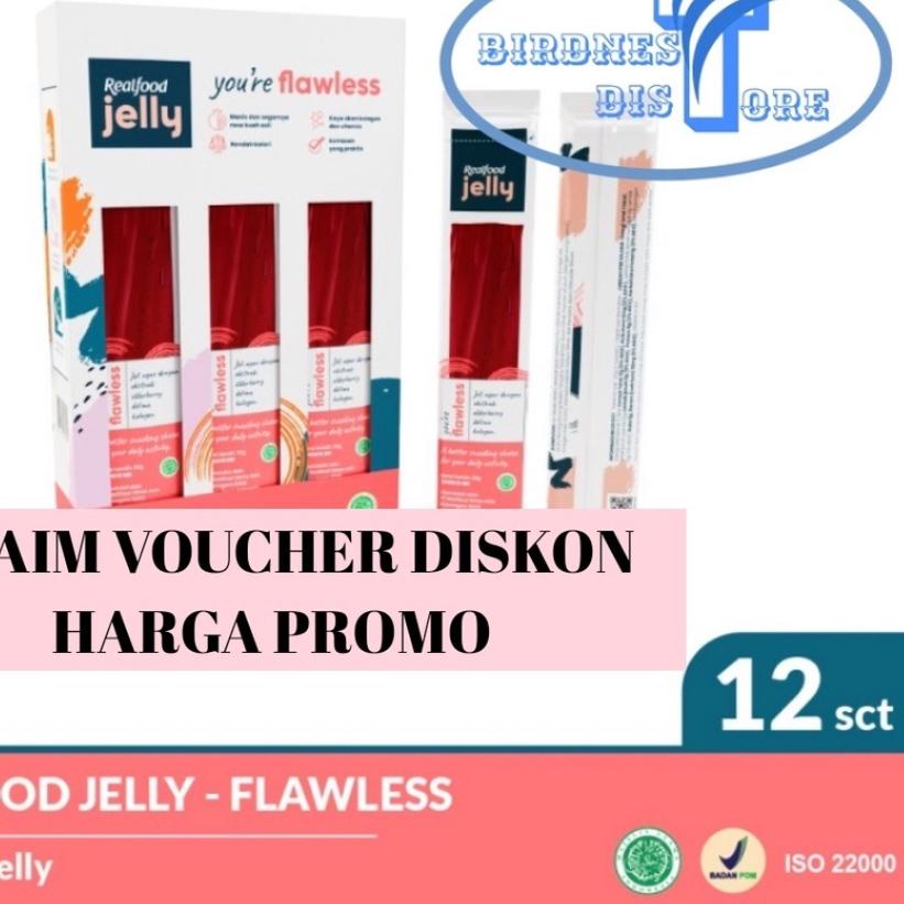 

➷ Realfood Flawless Jelly dengan Birdnest With Kolagen isi 12 Pcs ☏