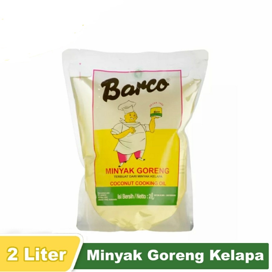 MINYAK GORENG KELAPA BARCO 2L POUCH COCONUT OIL NON-CHOLESTEROL