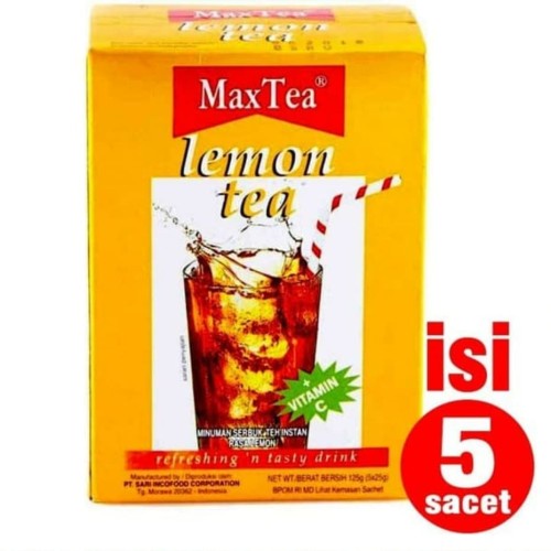 

MAX TEA INSTAN DRINK LEMON TEA ISI 5