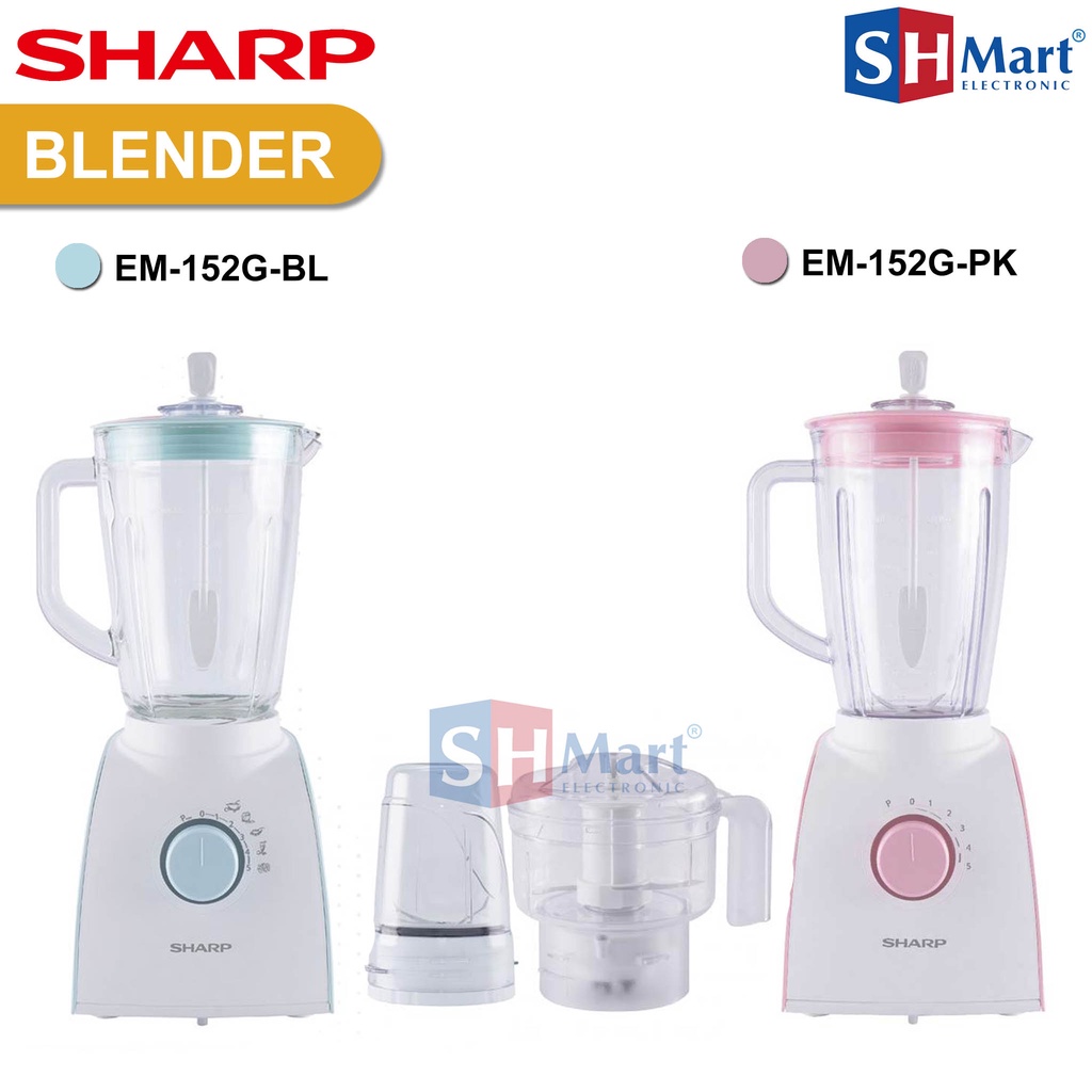 BLENDER KACA SHARP KAPASITAS 1,5 LITER EM-152G BL/PK GARANSI RESMI