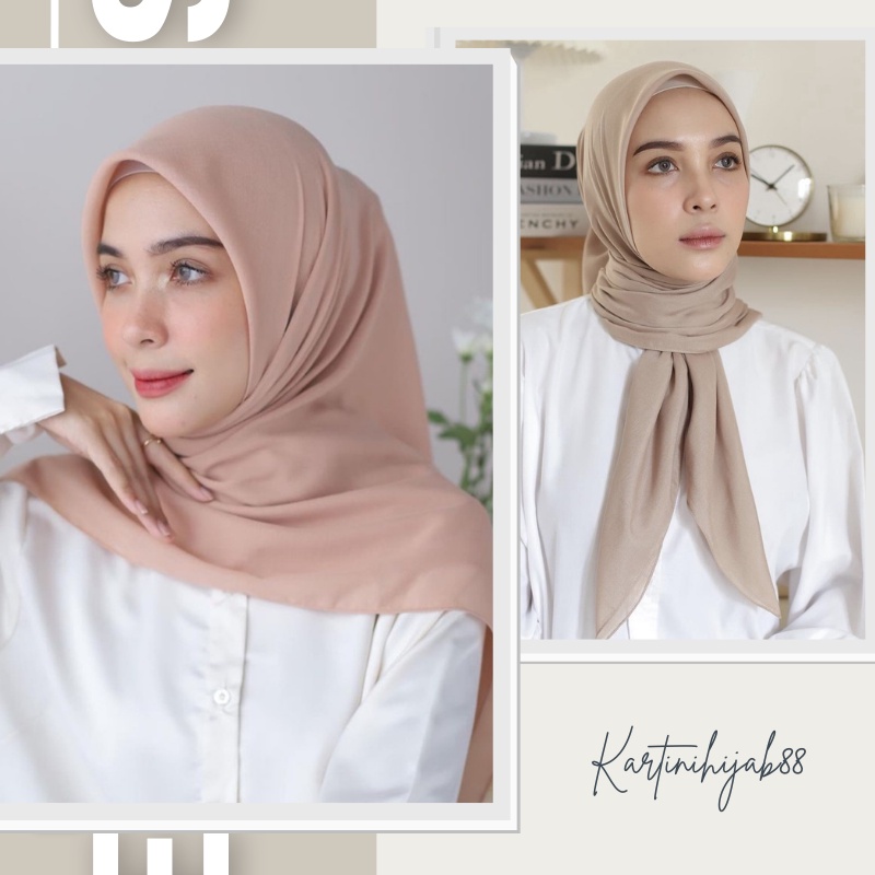 BELLA SQUARE HIJAB SEGIEMPAT POLOS PAKET 5PCS MIX WARNA BESTSELLER