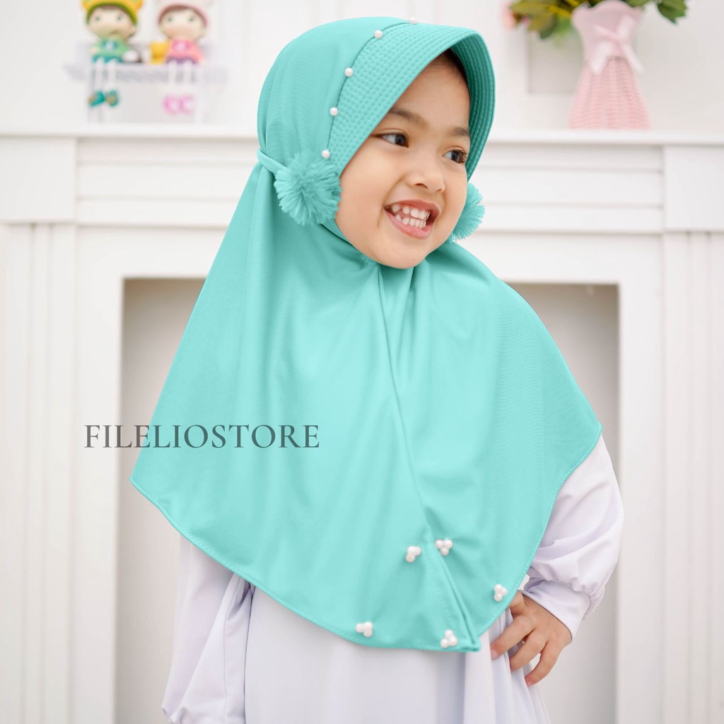 New Collection Hijab Anak TK - SD Maryam Mutiara Rempel Hijab anak Usia 4-7 Tahun Pakaian Muslim Anak Perempuan