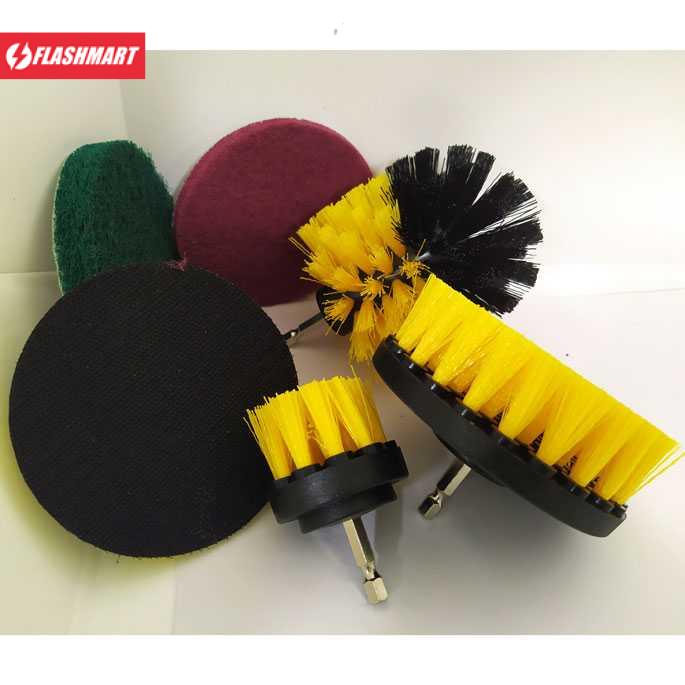 Flashmart Kepala Sikat Bor Elektrik Cleaning Brush Head 6 PCS - DB005