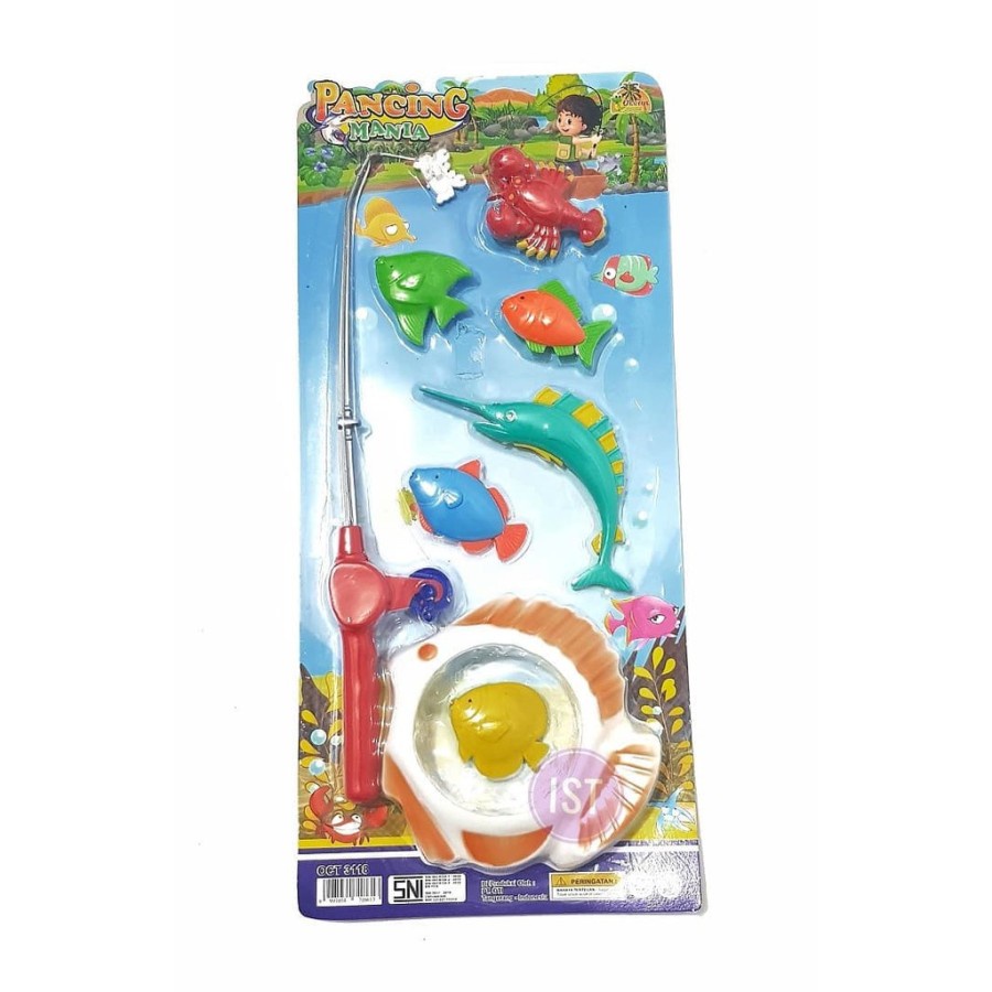 Pancing Mania 3118 Mainan Mancing 6 Ikan Magnet Kolam Fishing Games