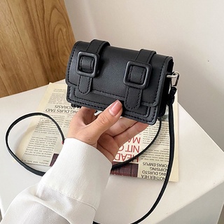 Mini Buckle Decor Flap Crossbody Bag 10018