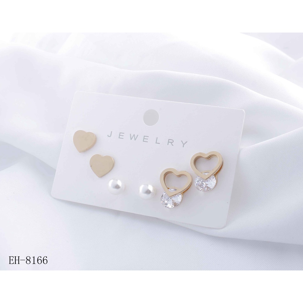 Anting Titanium Permata Perhiasan Wanita 8166/0075/8183