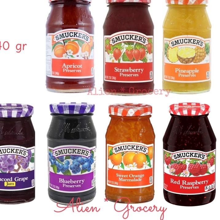 

Ω Smucker Smuckers Selai Olesan Apricot Strawberry Red Raspberry Blueberry Pine Grape Concorde Sweet Orange 340gr ✹