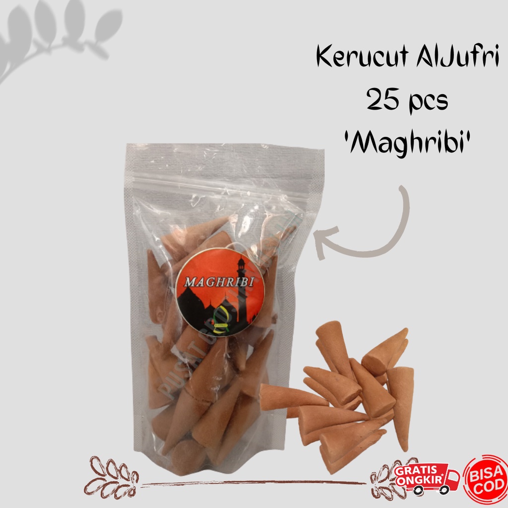 Dupa Bukhur Buhur Bakhoor Kerucut Aromaterapi Arab Mini Maghribi isi 25pcs Al Jufri Premium Quality