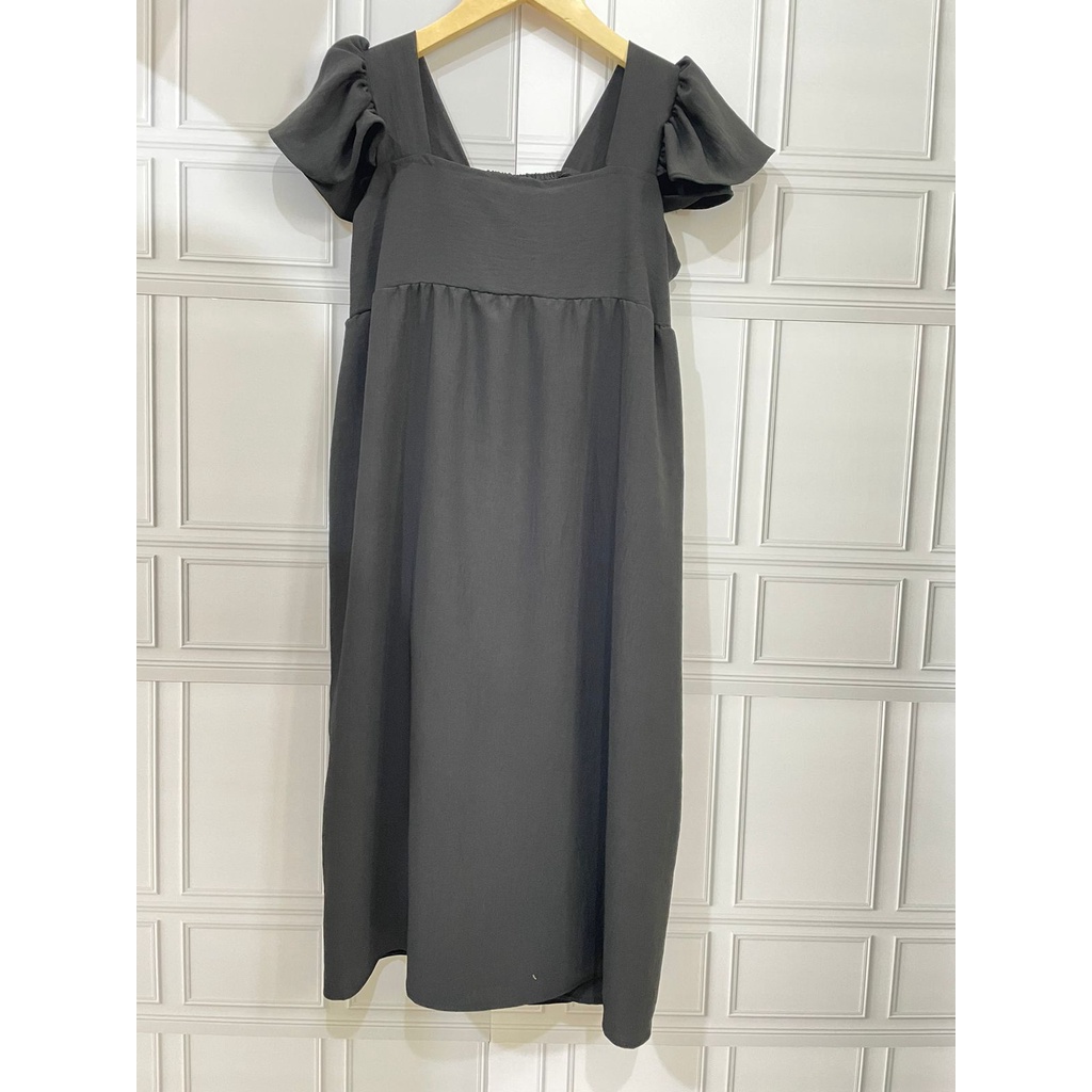 Basic id fashion Dres summer babydoll / Dres bumil bahan crinkle airflow / Dres wanita ruffle premium