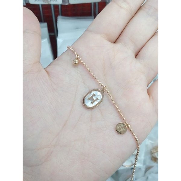 gelang kaki rantai  he*m*s titanium anti karat anti luntur