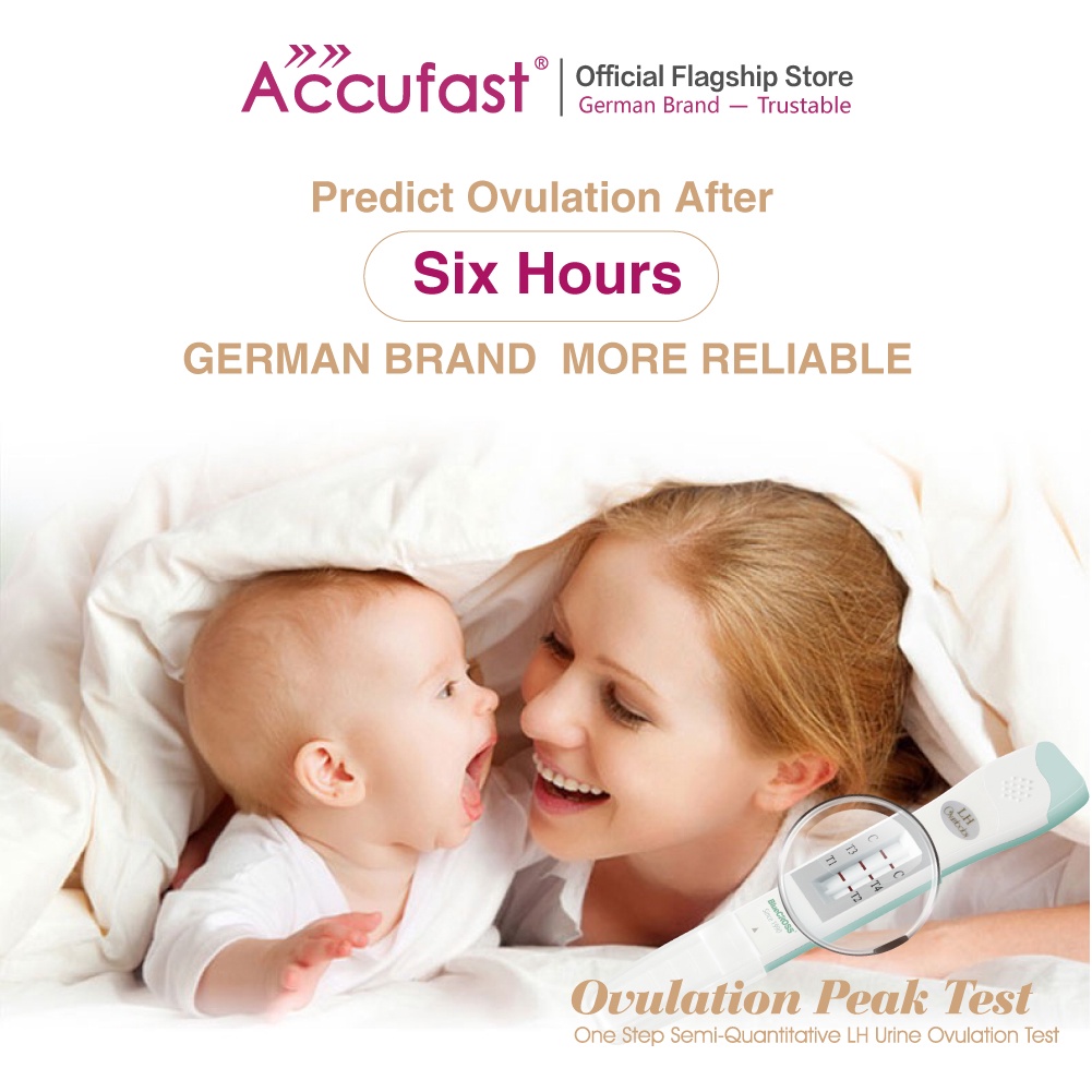 2Pcs ACCUFAST Ovulation Peak Test One Step Early LH Fertility Tests Kit Predict Ovulation after 6 hours