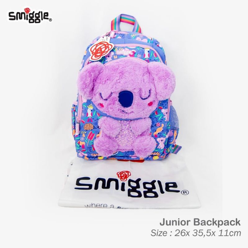 Smiggle Animalia junior character backpacks and lunchbag