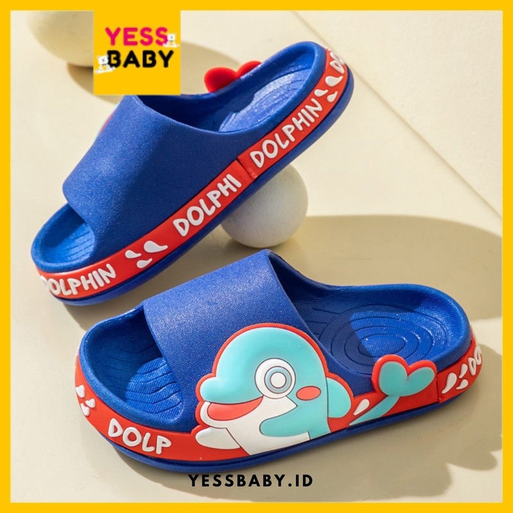 [COD] yessbaby DOLPHIN Sandal Anak Laki-laki Perempuan Import Bahan Lembut Termurah Kekinian Sendal Casual