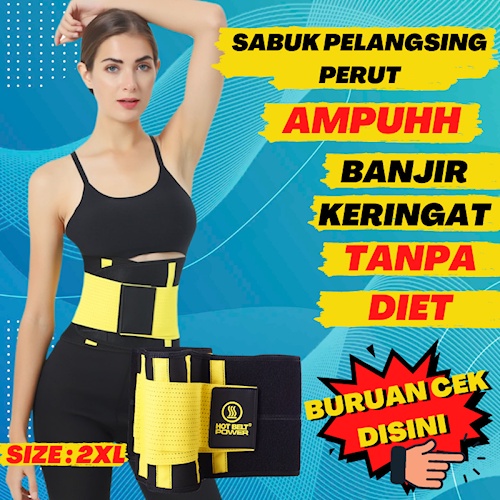 KORSET PELANGSING HOT SHAPER HOT BELT POWER KORSET NEOTEX WANITA  PRIA PEMBAKAR LEMAK PERUT BUNCIT