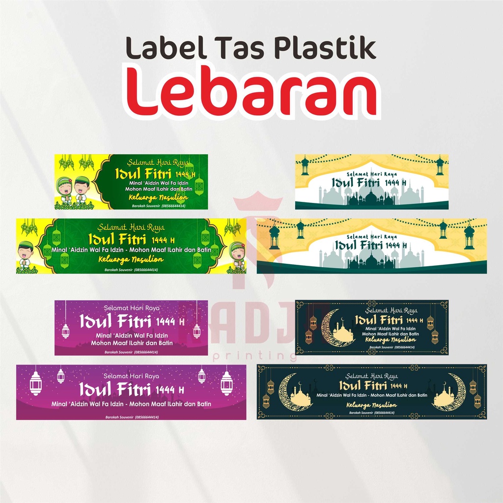 

Tas Lebaran Parcel Idul Fitri Label dan Plastik Custom (minimal order 15 pcs)