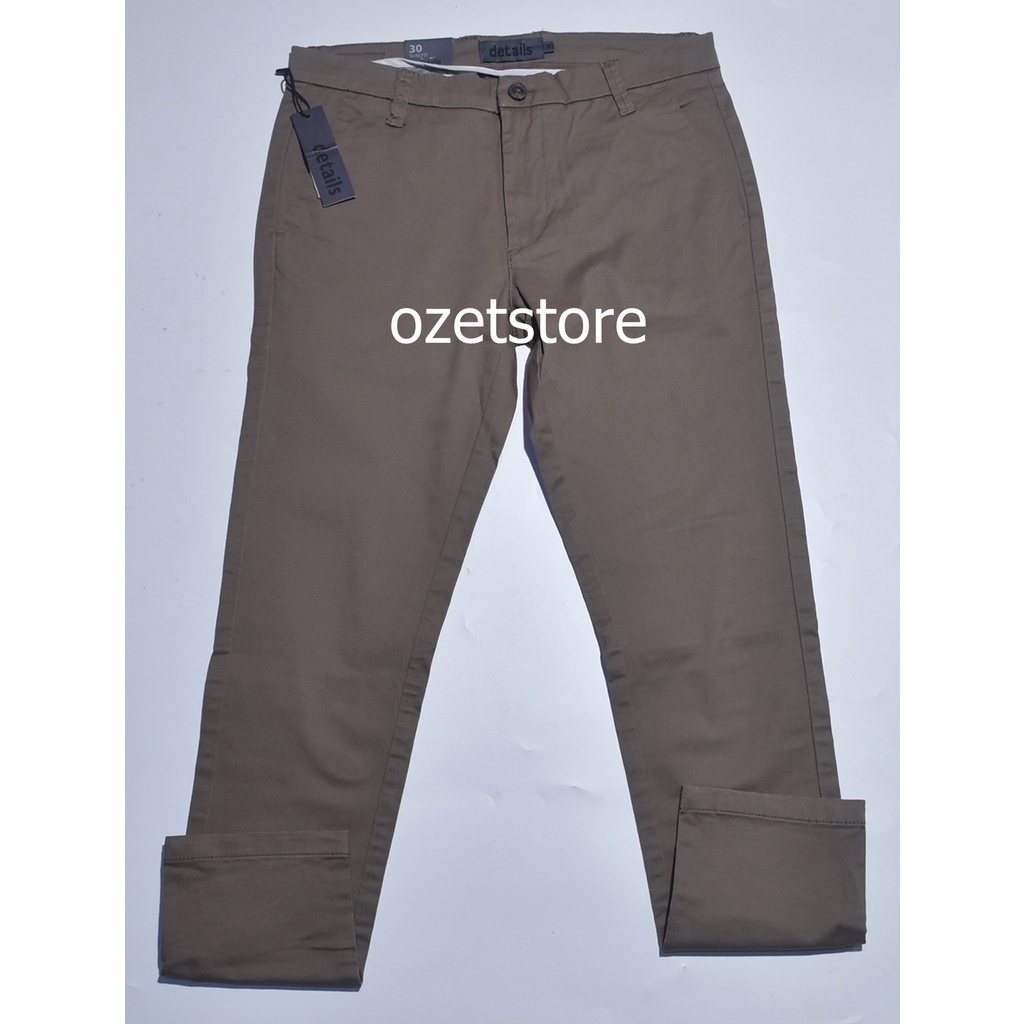 Celana Panjang Pria Details Coklat Slimfit CPD27