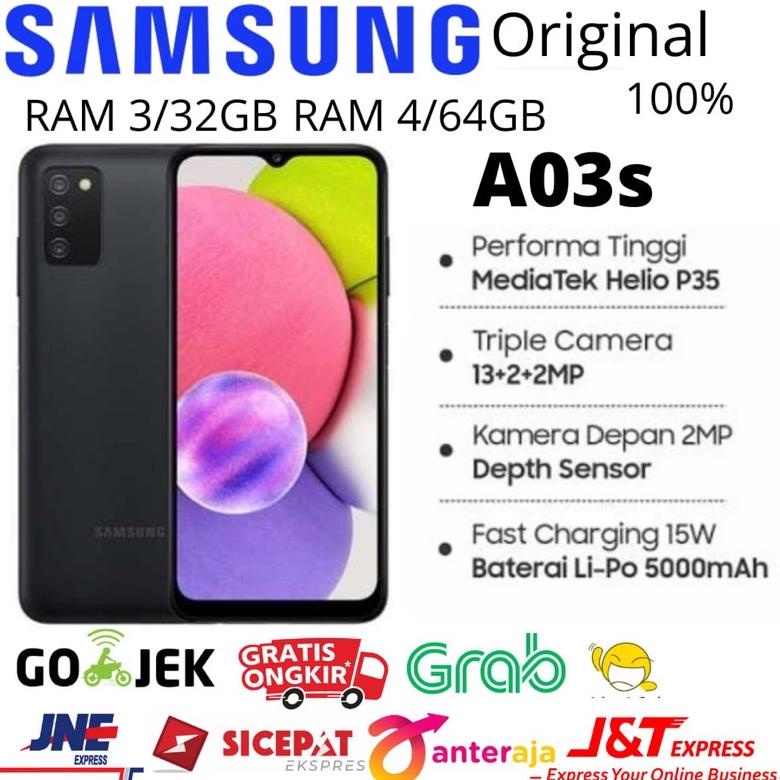 SAMSUNG A03S RAM 3/32GB ,RAM 4/64GB GARANSI RESMI