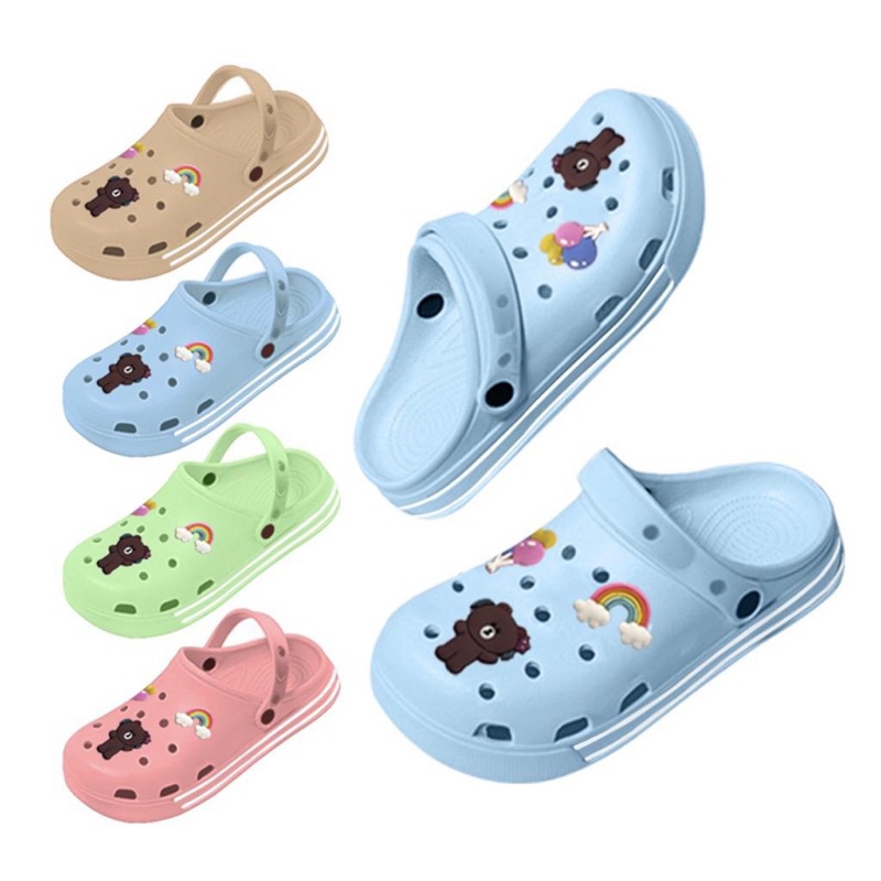 DK 230 Sandal Anak Perempuan Model Crocss/Sandal Baim Anak Cewek Kekinian/Sandal Anak Crocss Toys/Sandal Anak Bakpao/Baim Terlaris BY MITRA