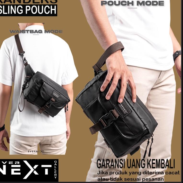 CHEKOUT Tas selempang sling bag waterproof distro original slempang pria anti air waistbag pinggang 