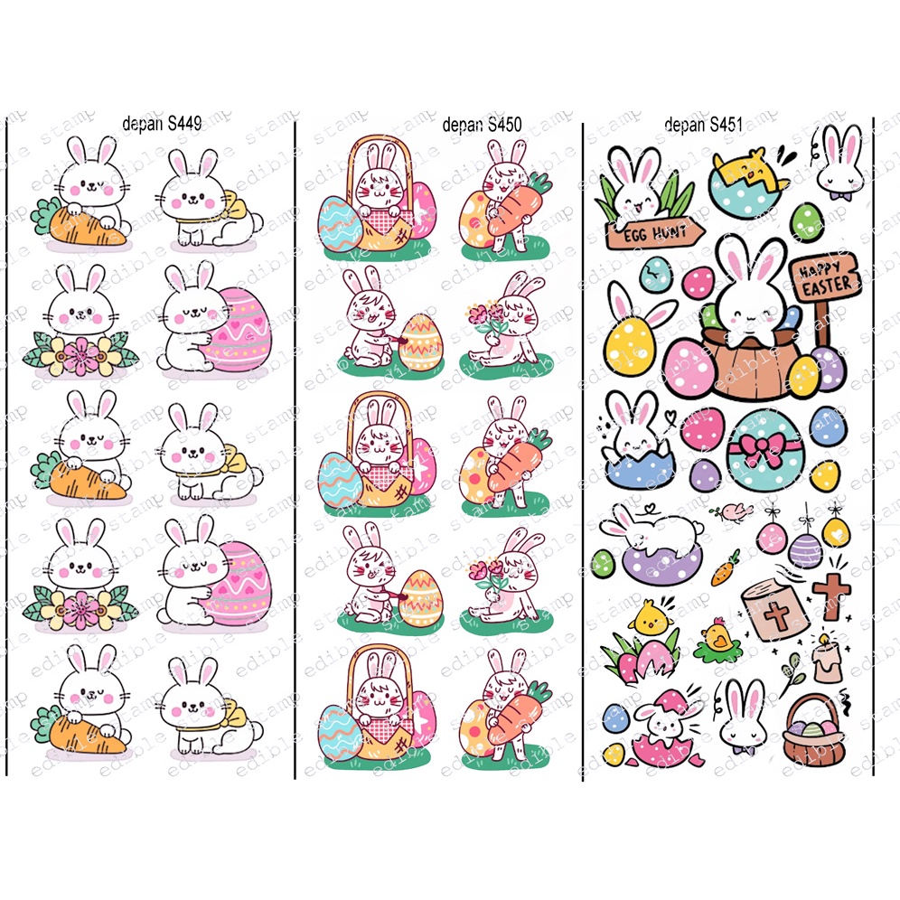 

Edible Stamp Stiker Makanan Edible Stiker Edible Image Edible Print Sticker Makanan Paskah Easter Bisa Dimakan