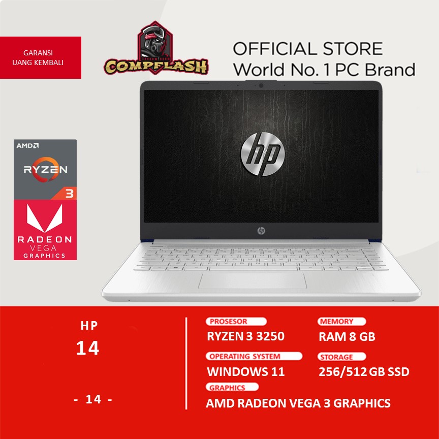 LAPTOP HP 14 RYZEN 3 3250 RAM8GB 512SSD